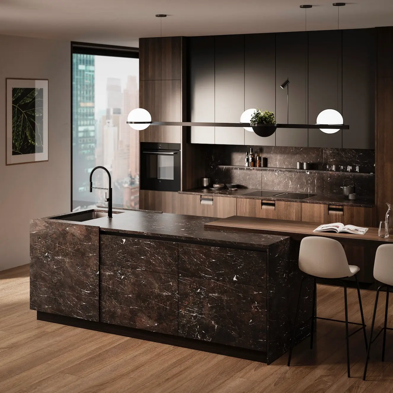 Different options for modern kitchen cabinets